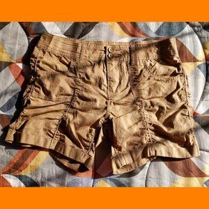 Waist Cargo Khaki Shorts
